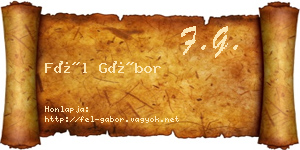 Fél Gábor névjegykártya