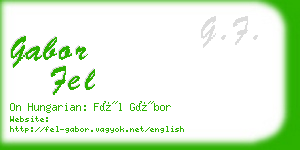 gabor fel business card